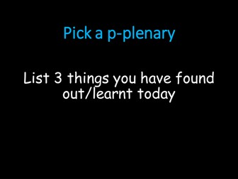 Plenary Picker