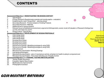 gcse dt coursework example