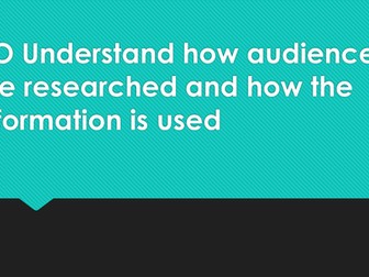 Audience Research Lesson