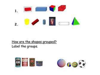 Y1 2D and 3D shape sorting activities to accompany White Rose Small Steps