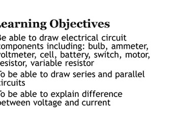 Electricity and circuits (Ks3)