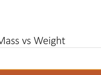 Mass vs Weight (Ks4)