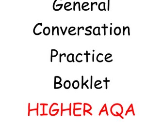 AQA French General Conversation questions HIGHER