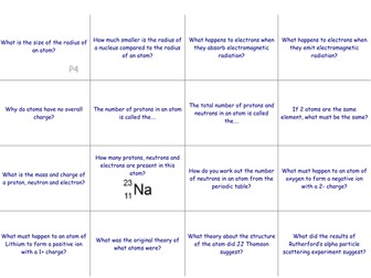 Physics Flashcards AQA Trilogy Science (9-1) P4