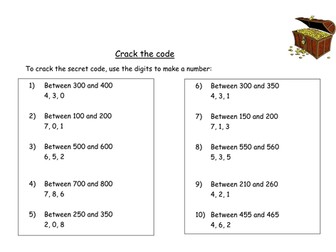 Crack the code - place value
