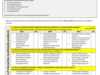 R087 - OCR iMedia - Student Friendly Checklist