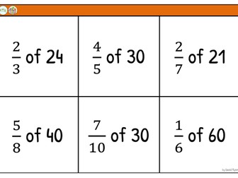 Fractions of amounts - Quiz and swap - Mastery