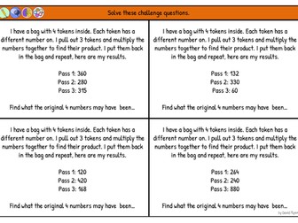 Highest Common Factor problem solving - 4 challenging questions - Mastery