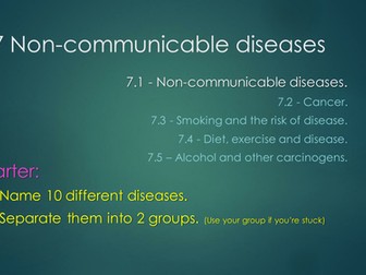 AQA 9-1 Biology: B7 Non-Communicable