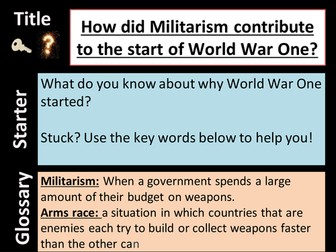 what were the four main causes of ww1