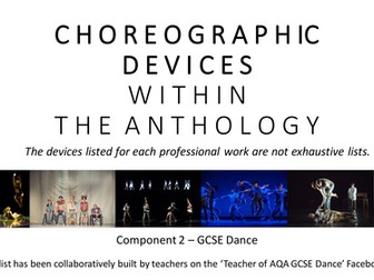 GCSE Dance - Choreographic Devices in the Professional Works