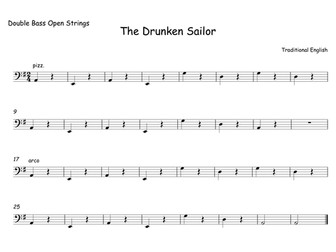 Drunken Sailor for Beginner String Ensemble