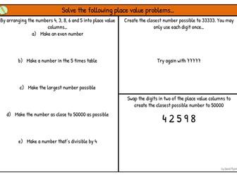 Basic place value problems - Mastery