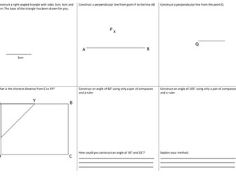 Constructions problem solving worksheet