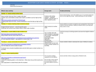 Autumn 1 Lesson plans for Maths mastery - baseline then small steps leading to counting
