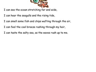 ***NEW*** Guided reading seaside poem