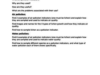 AQA Biology *2017 Spec* Ecology Lesson 12; Pollution