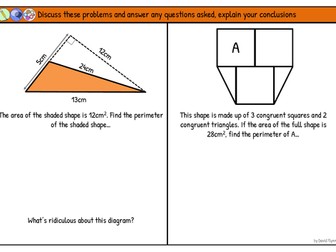 Shape Problem Solving Questions - Mastery