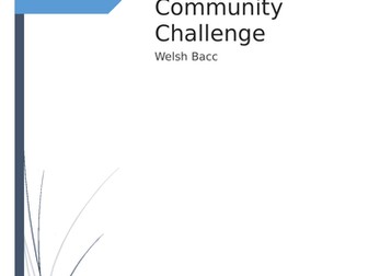 Welsh Bacc National Community Challenge Structure