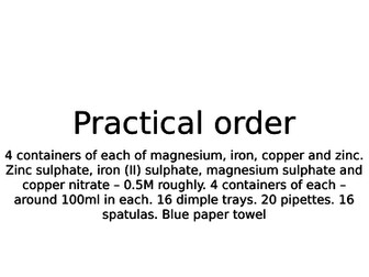 Chemical Changes GCSE 1-9 Resources and Scheme of Work