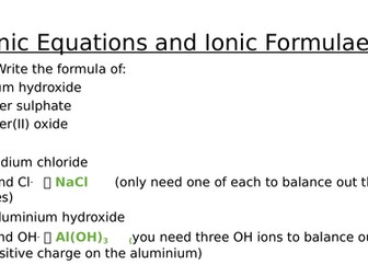GCSE 1-9 Ionic Equations