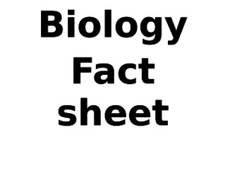 AQA Biology ONLY Paper 1 Fact Booklet FOUNDATION
