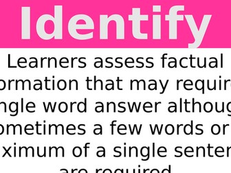 Command Verbs for BTEC