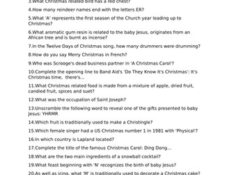 Christmas quiz 2017