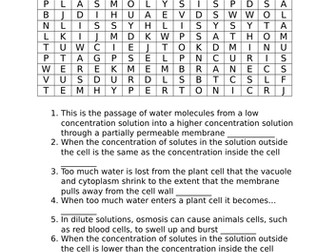 Osmosis definition worksheet