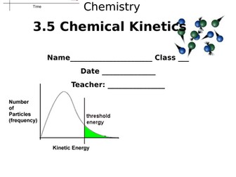 WJEC  A2 3.5 Chemical Kinetics UNIT of WORK