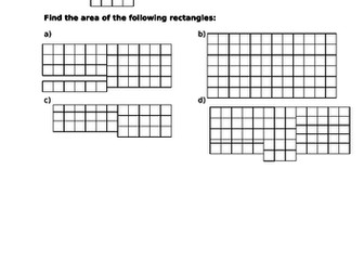 Written method for multiplication using area of rectangles as a context