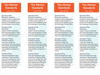 Mentor Standards Bookmark