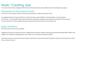 KS2 Music Resource Pack: Creating Jazz