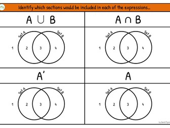 Venn diagram and set notation - Question and swap - Mastery