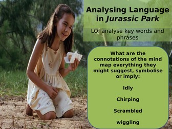Jurassic Park and Jaws Lessons on Language skills (Analysis and Writing)
