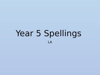 Lower Ability Spellings