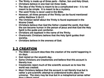 EDEXCEL Religion and ethics through Christianity.  Revision guide.  Section 1.  Christian beliefs.