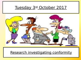 Conformity lesson 2 - ASCH's study