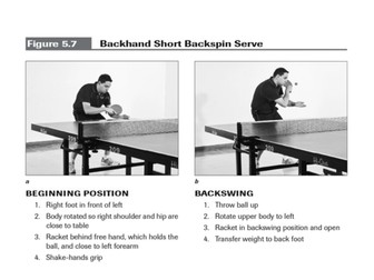 Table Tennis - 7 lessons