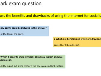 ICT GCSE 6 mark question practise with peer marking