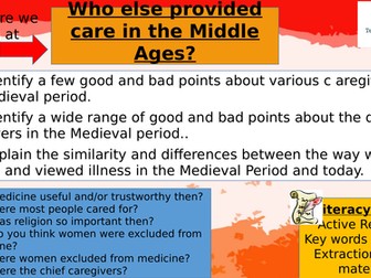 What tpes of care were available in the Middle Ages?