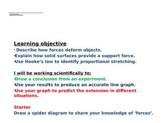 Hooke's Law yr 7