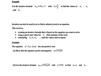 Iteration - solving equations (new GCSE)