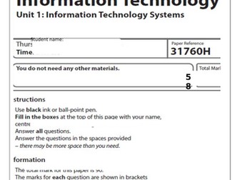 BTEC ICT Level 3 Unit 1: Information Technology Systems, Learning Aim C