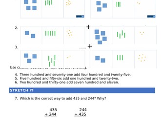 Y3 3 digit column addition (no exchange)