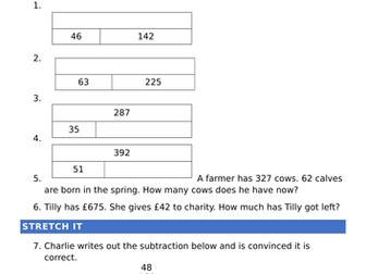 Y3 3 digit and 2 digit column addition and subtraction