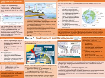 WJEC/Eduqas A GCSE Geography 1-9 Knowledge Organiser Theme 5 - Environmental and Development Issues