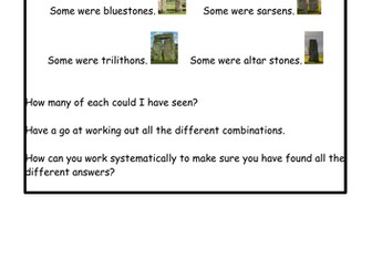 Year 3 Stonehenge maths problem