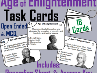 Age of Enlightenment Task Cards