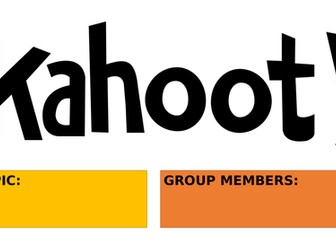 Create a Kahoot group project Printable